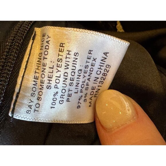 LPA Skirt Women Small Black White Sequin Zebra Print Mini Party Cocktail Sexy - Picture 8 of 10